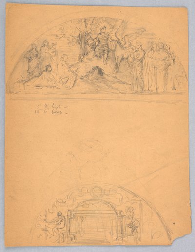 Esboços de Duas Lunetas de Francis Augustus Lathrop