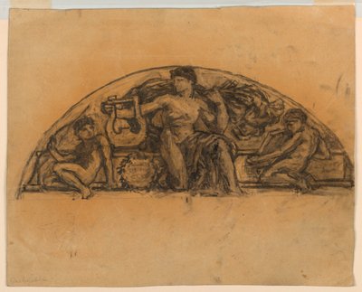 Estudo para "Apollo", Metropolitan Opera, Nova York, NY de Francis Augustus Lathrop