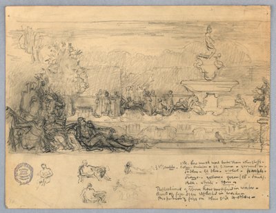 Estude para um mural ou painel de Francis Augustus Lathrop