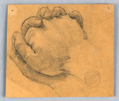 Estudo das mãos entrelaçadas de Francis Augustus Lathrop