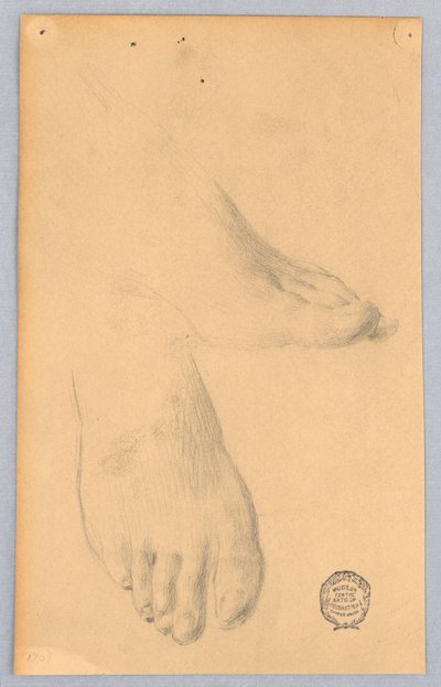 Estudo dos pés de Francis Augustus Lathrop