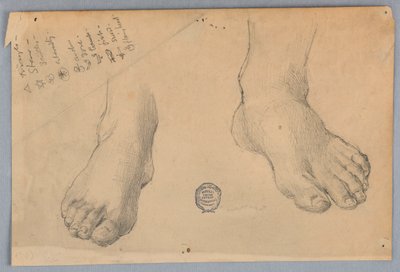 Estudo dos pés de Francis Augustus Lathrop