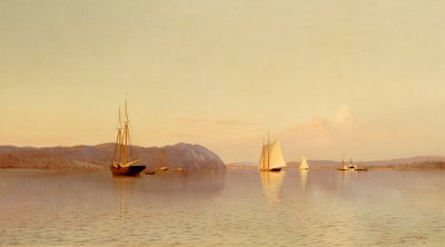 No final da tarde, Haverstraw Bay de Francis Augustus Silva