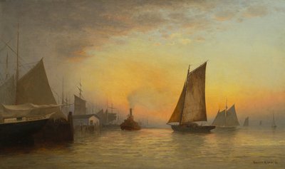 Porto de Nova York, NY, 1880 de Francis Augustus Silva