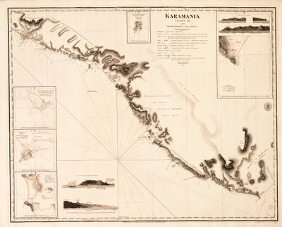Karamania Chart III do cabo Karaboornoo ao cabo Anamour de Francis Beaufort