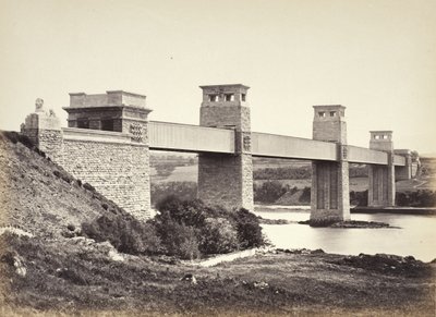 Bangor, a ponte Britannia, de Anglesey (258) de Francis Bedford