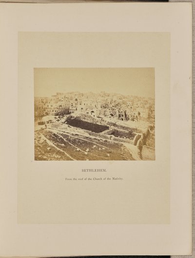 Belém vista do telhado da Igreja da Natividade de Francis Bedford