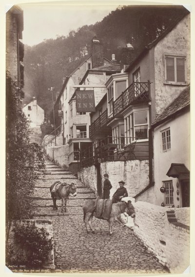 Clovelly, o New Inn and Street de Francis Bedford