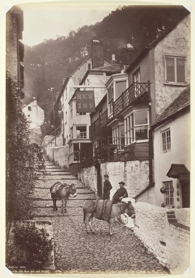 Clovelly, New Inn and Street, 186094. de Francis Bedford