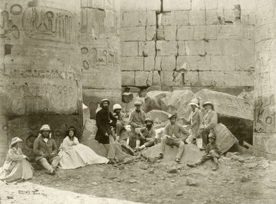 Festa do Príncipe de Gales no Templo de Karnak, 1862 de Francis Bedford