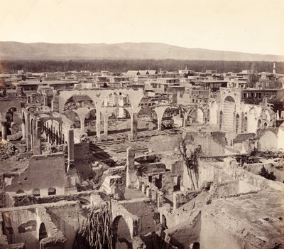 Ruínas do bairro cristão, mostrando os restos da igreja grega, Damasco de Francis Bedford