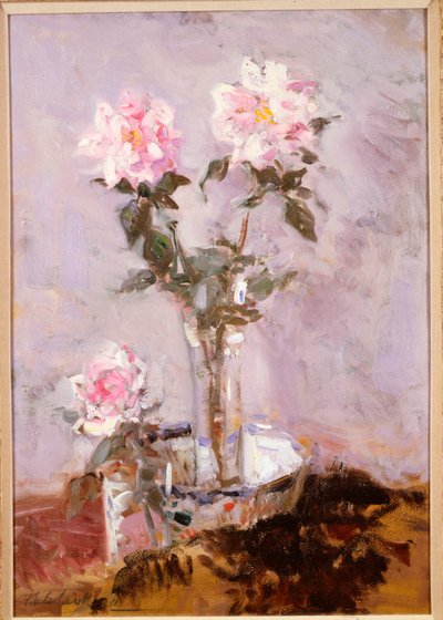 Rosas em um vaso de vidro de Francis Campbell Boileau Cadell