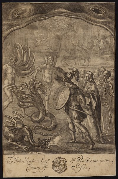 Enéias, Sybil, Centauros, Geryon, Briareus, Hydra, Chimaera de Francis Cleyn
