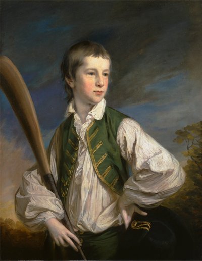 Charles Collyer como um Rapaz, com um Morcego de Críquete de Francis Cotes
