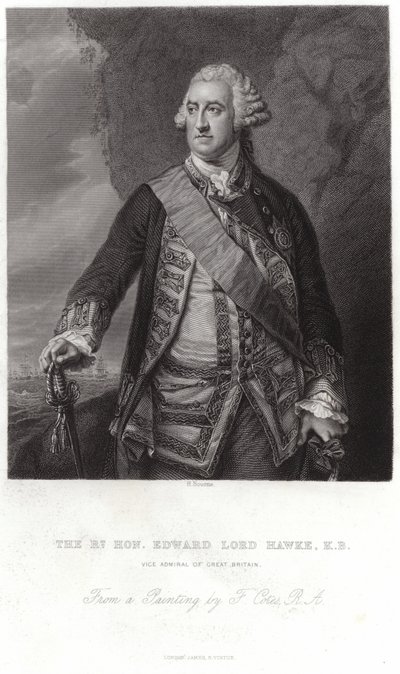 Retrato de Edward, Lorde Hawke de Francis Cotes