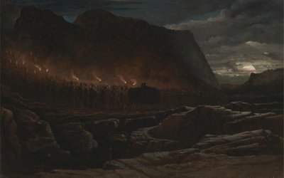 Um Funeral do Chefe da Montanha de Francis Danby