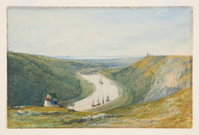 The Avon From Durdham Down, c.1821 (aquarela e cores corporais no papel) de Francis Danby
