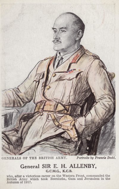 General Sir E H H Allenby (litografia a cores) de Francis Dodd