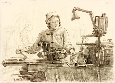 Virar a cabeça (lápis de cera e lápis de papel) de Francis Dodd