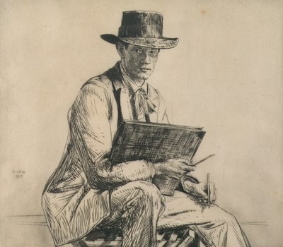 Retrato de Henry Rushbury (1889-1968) 1914 (gravura) de Francis Dodd