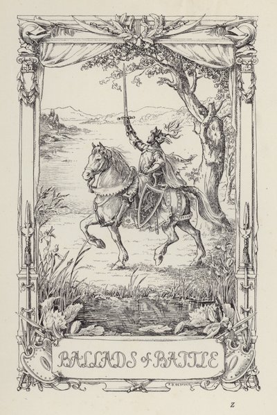 Outro livro de versos para crianças: Baladas de Batalha (litografia) de Francis Donkin Bedford