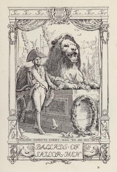 Outro livro de versos para crianças: Baladas de Marinheiros (litografia) de Francis Donkin Bedford