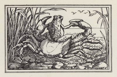 Outro livro de versos para crianças: O caranguejo e a rã (litografia) de Francis Donkin Bedford