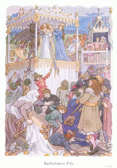 Feira de Bartolomeu (litografia a cores) de Francis Donkin Bedford