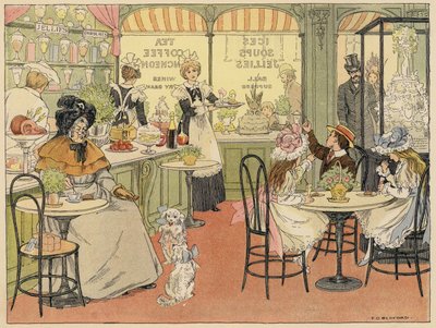 Livro de Lojas de Bedford: Confeitaria (litografia a cores) de Francis Donkin Bedford