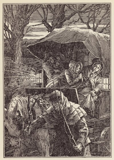 Ilustração para "O Grilo na Lareira" de Charles Dickens (litografia a cores) de Francis Donkin Bedford