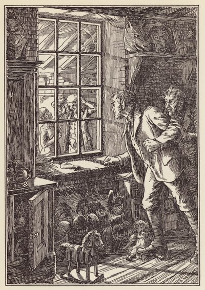 Ilustração para "O Grilo na Lareira" de Charles Dickens (litografia a cores) de Francis Donkin Bedford