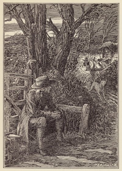 Ilustração para "O Grilo na Lareira" de Charles Dickens (litografia a cores) de Francis Donkin Bedford