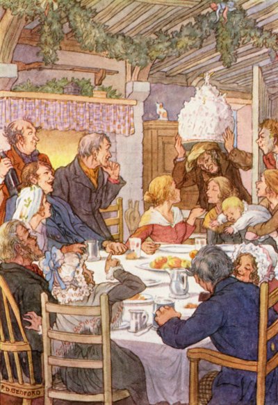 Ilustração para "O Grilo na Lareira" de Charles Dickens (litografia a cores) de Francis Donkin Bedford