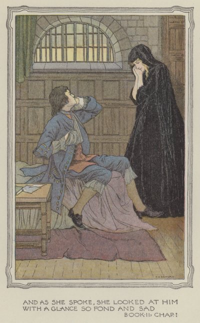 Ilustração para The History of Henry Esmond (litografia a cores) de Francis Donkin Bedford