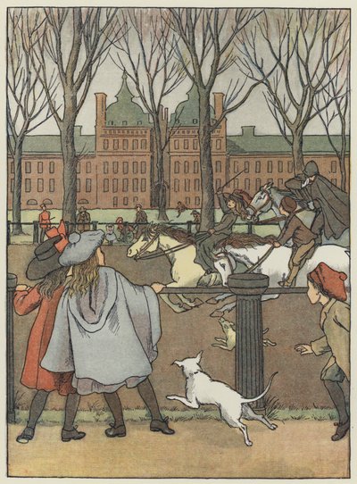 Londres: Rotten Row (litografia a cores) de Francis Donkin Bedford
