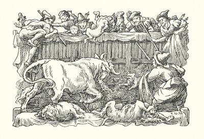 Merrie England: Isca de touro (litografia) de Francis Donkin Bedford