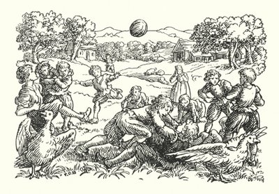 Merrie England: Futebol (litografia) de Francis Donkin Bedford