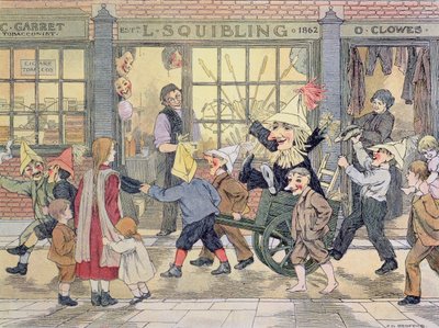 "Penny for the Guy", de "The Book of Shops" (O Livro das Lojas) de Francis Donkin Bedford