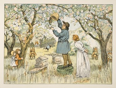 The Bee Farmer, de Four and Twenty Toilers, pub. 1900 (litografia a cores) de Francis Donkin Bedford