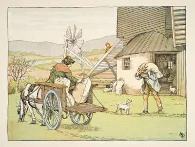 O Moleiro, de Four and Twenty Toilers, pub. 1900 (litografia a cores) de Francis Donkin Bedford