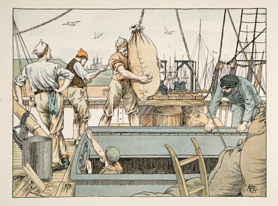 The Stevedore, de Four and Twenty Toilers, pub. 1900 (litografia a cores) de Francis Donkin Bedford