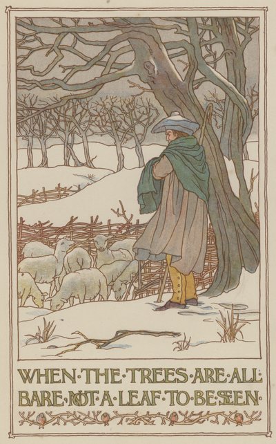 Quando as árvores estão todas nuas, nem uma folha se vê (litografia a cores) de Francis Donkin Bedford