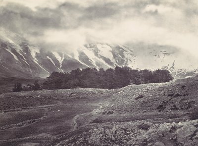 Vista Distante dos Cedros do Líbano, ca. 1857. de Francis Frith