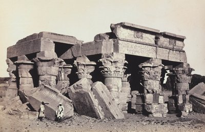 "Egito e Palestina": ruínas do templo de Sobek e Haroeri de Kom Ombo, Alto Egito de Francis Frith