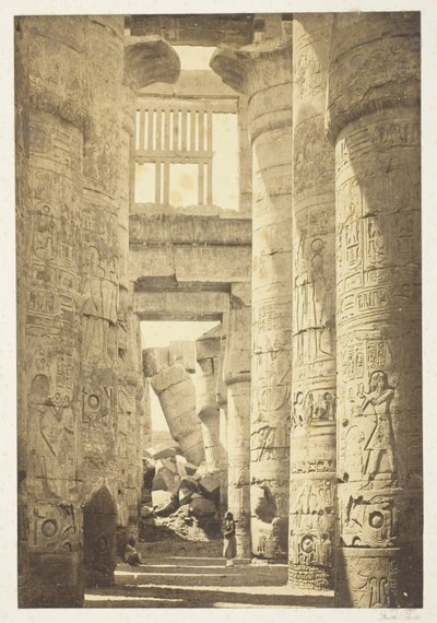 Interior do Salão das Colunas de Francis Frith