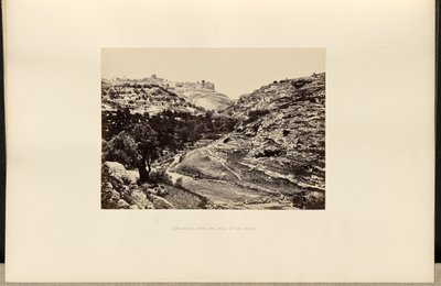 Jerusalém, do poço de En-Rogel de Francis Frith