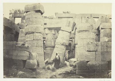 Pilares no Grande Salão, Karnac, 1857. de Francis Frith