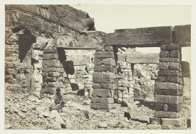 Pórtico do Templo de Cerf Hossayn, Núbia de Francis Frith