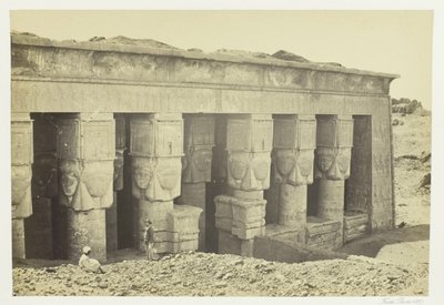 Pórtico do Templo de Dendera de Francis Frith