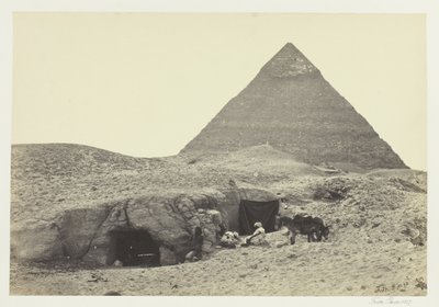 Túmulos de pedra e pirâmide de Belzoni, Gizeh de Francis Frith